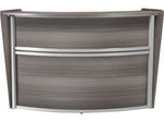 Regency Marque 72"W Curved Reception Desk Workstation, Driftwood Gray (77290GY)