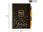 Pukka Pad Rochelle & Jess 5-Subject Subject Notebooks, 6.9" x 9.8", College Ruled, 100 Sheets, Assorted Colors, 3/Pk (9447-ROC)