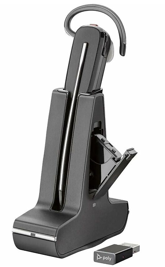 HP Poly Cradle, Wireless Headset Charging Capability, Black (85T32AA#ABA)