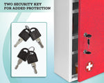 Viva Comfort Steel Medical Storage Cabinet with Dual Key Lock, 1.1 cu. ft., Red (999-04-RED)