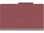 Medical Arts Press Pressboard Classification Folder, 1 Divider, 2" Expansion, Legal Size, Dark Red, 10/Box (DV-T52-14-3ARD)