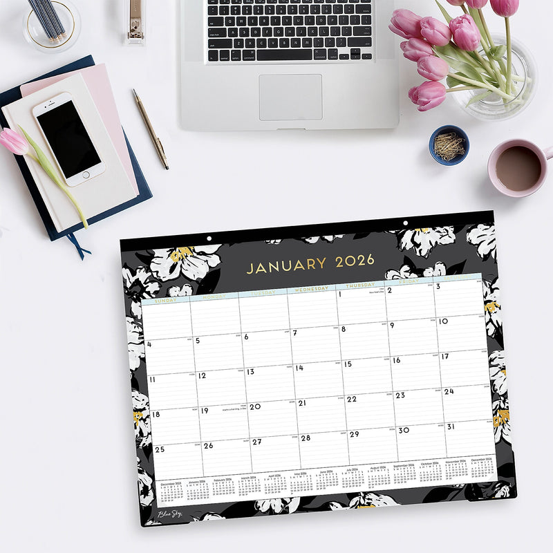2026 Blue Sky Baccara 22" x 17" Monthly Desk Calendar (110215-26)