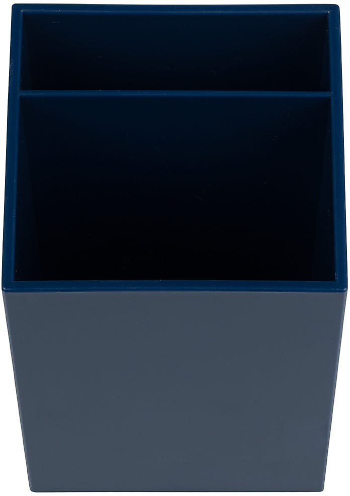 JAM PAPER Plastic Pen Holder, Navy Blue (341nas)