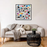 Amanti Art Floral Music Notes by Jenny Frean Framed Canvas Wall Art Print, 30" x 30" (A42678027404)