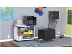 Luxor Lockable 30-Unit Modular Charging Cart, Black Steel (LLMC30SP)
