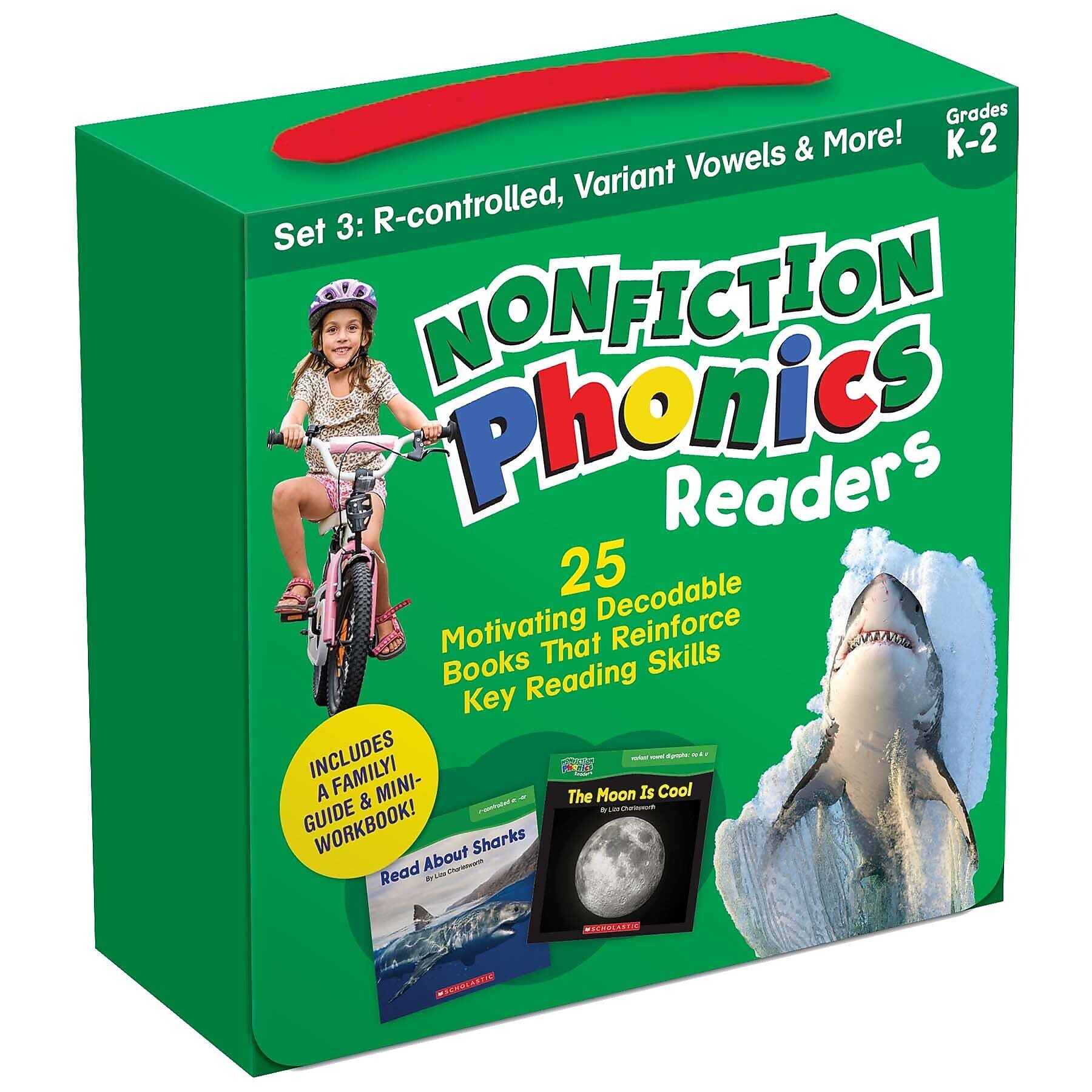 Scholastic Teaching Solutions Nonfiction Phonics Readers: R-controlled, Variant Vowels & More, 25 Books/Set (SC-9781338894745)