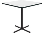 Correll Square-Shaped Dry-Erase Markerboard Cafe Table, 36" x 36", Frosty White/Black (BXB36DES-80)