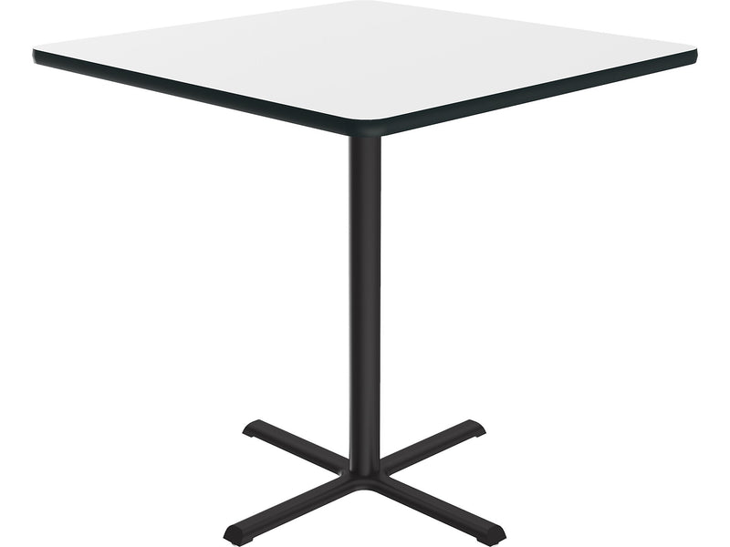 Correll Square-Shaped Dry-Erase Markerboard Cafe Table, 36" x 36", Frosty White/Black (BXB36DES-80)
