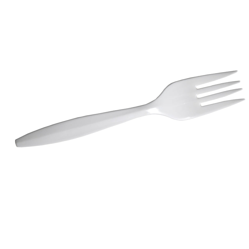 Dixie Plastic Fork 6", Medium-Weight, White, 1000/Pack (PFM21)