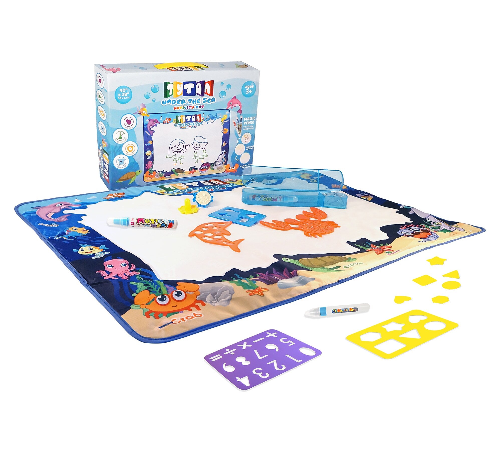 Tytan Toys Water-Based Doodling Activity Mat, Under-the-Sea Theme (ACTYT009)