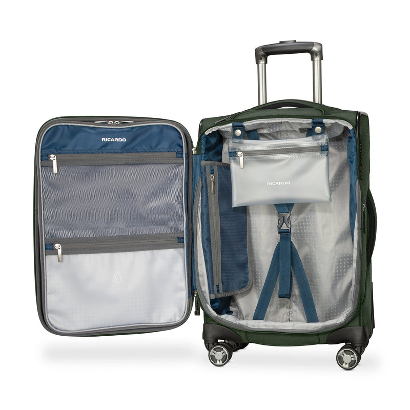 Ricardo Beverly Hills Avalon 17.25" Carry-On Suitcase, 2-Wheeled, Juniper Green (135-16-380-USB)