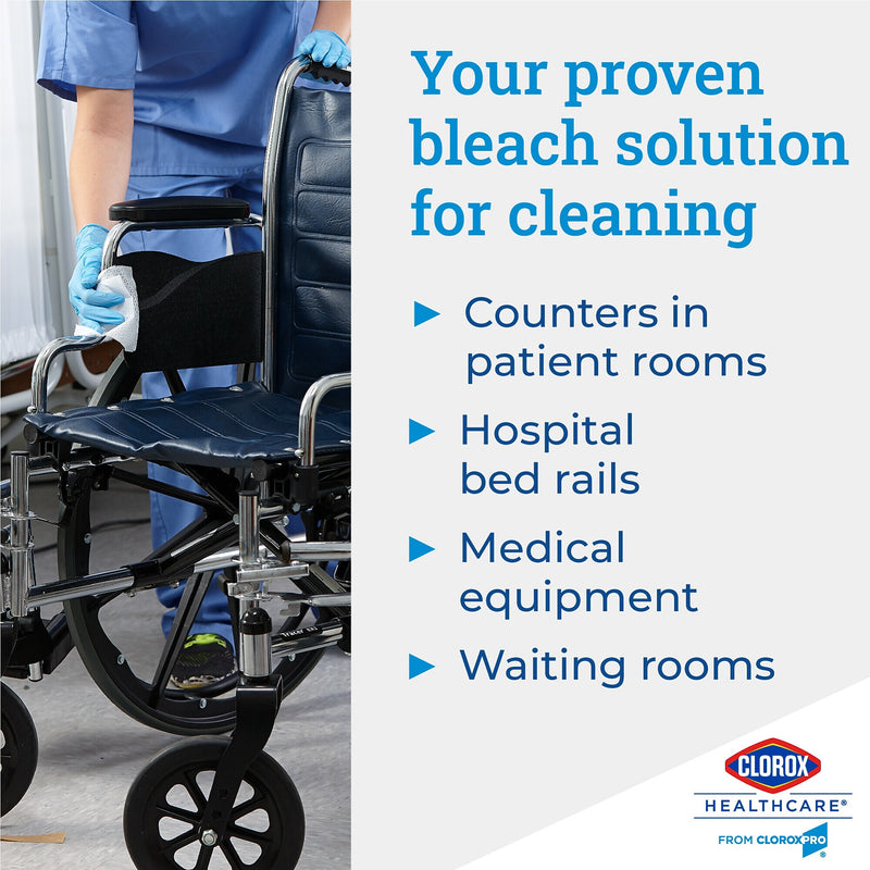 Clorox Healthcare Bleach Germicidal Wipes, 70 Wipes/Container, 6/Carton (CLO35309CT)