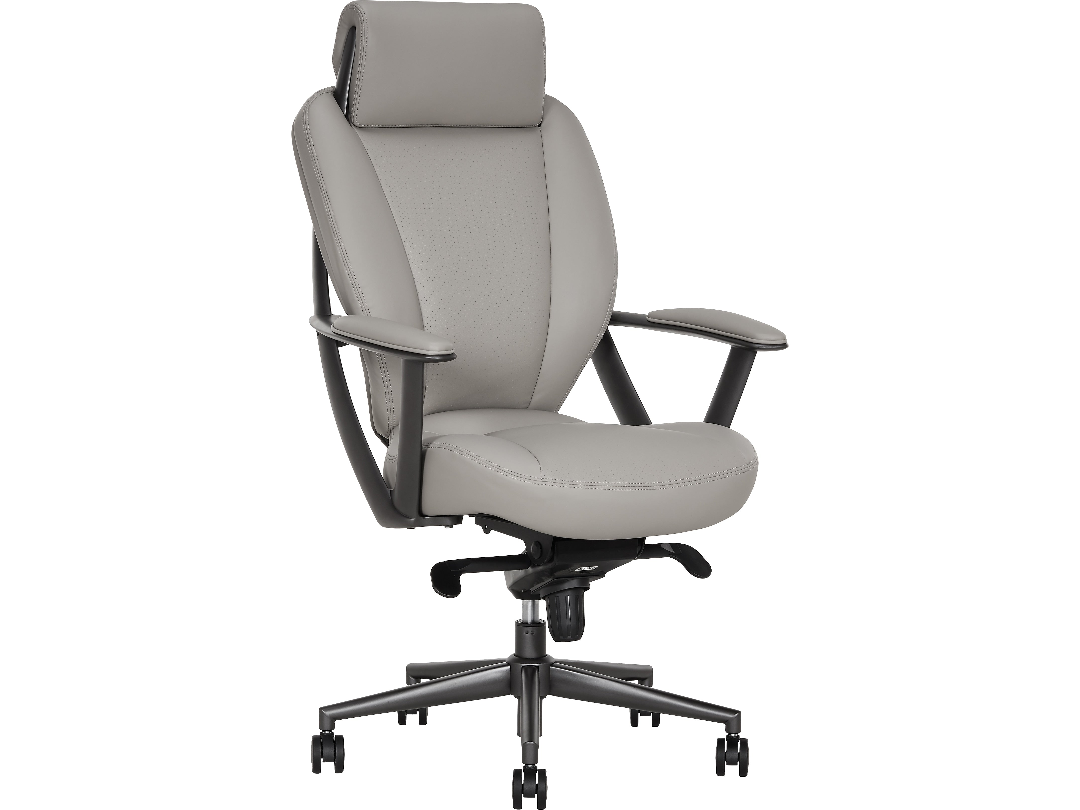La-Z-Boy Vannes Ergonomic Polyurethane Swivel Executive Chair, Gray (60101-GRY)