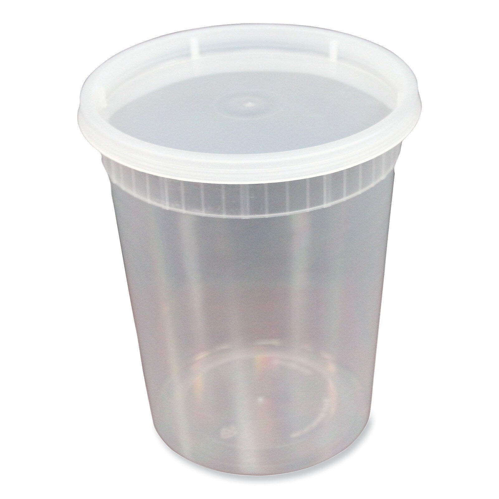GEN Plastic Deli Container with Lid, 32 oz, Clear, Plastic, 240/Carton