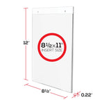 Deflect-O Anti-Glare Superior Image Document Holder, 8.5" x 11", Wall Mounted, Clear Acrylic (878201)