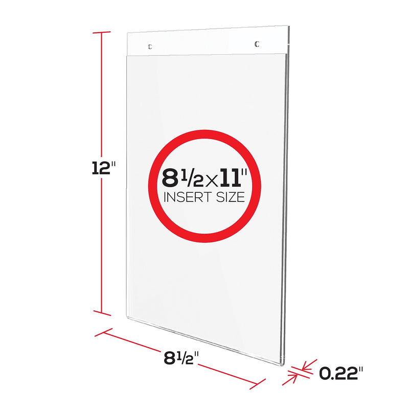 Deflect-O Anti-Glare Superior Image Document Holder, 8.5" x 11", Wall Mounted, Clear Acrylic (878201)