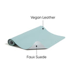 Smead Medium Vegan Leather Anti-Slip Desk Pad, 31.5" x 15.7", Light Blue (SMD64835)