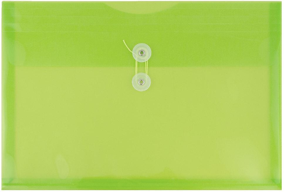JAM Paper Premium Plastic Document File, Letter, Lime Green, 3/Pack (218B1LIX3)
