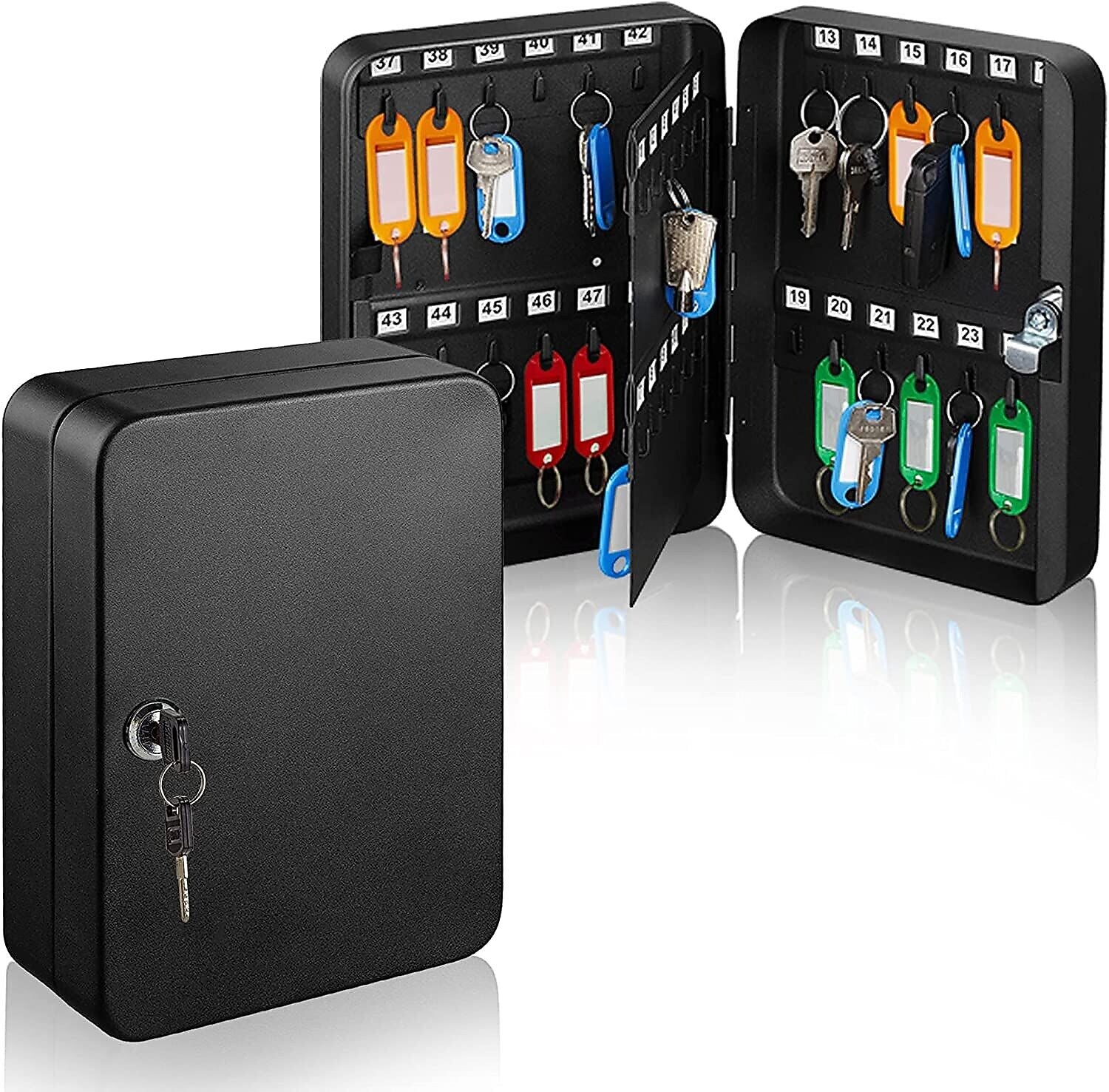 AdirOffice 48 Key Cabinets, Black (681-30-BLK-PKG)