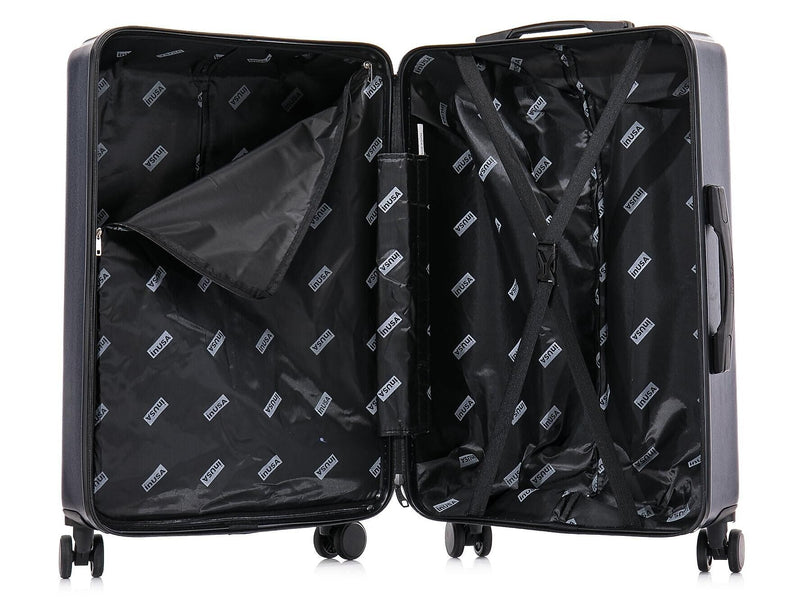 InUSA Drip 20" Hardside Carry-On Suitcase, 4-Wheeled Spinner, TSA Checkpoint Friendly, Blue (IUDRI00S-BLU)