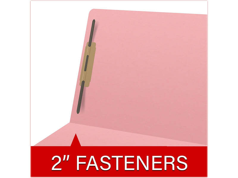 Medical Arts Press Heavy Duty End Tab File Folder, Straight-Cut, Letter Size, Pink, 40/Box (S-09461-PNK)
