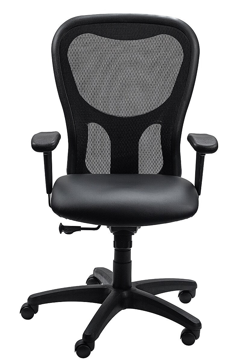 Tempur-Pedic Ergonomic Vinyl Swivel Manager Chair, Black (TP9000-DBLKV)