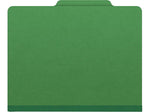 Medical Arts Press Pressboard Classification Folder, 2 Dividers, 2" Expansion, Letter Size, Moss Green, 10/Box