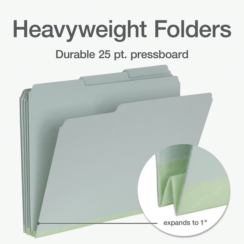Pendaflex Recycled File Folder, 1-Tab, Assorted, Letter Size, Light Green, 25/Box (17167)