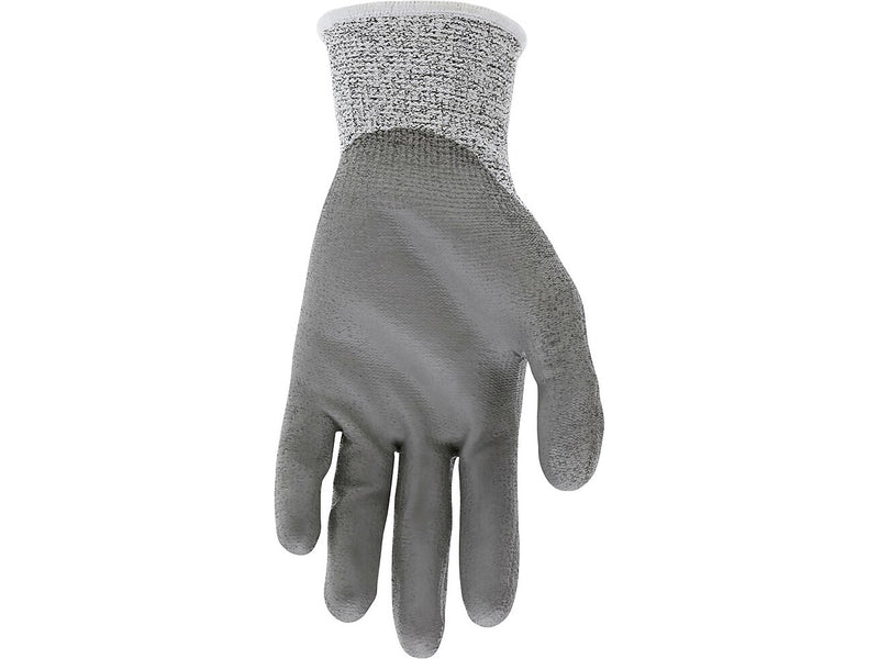 MCR Safety Cut Pro Hypermax Fiber/Polyurethane Work Gloves, Large, A3 Cut Level, Salt-and-Pepper/Gray, Dozen (127-92752L)
