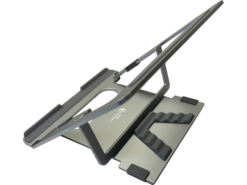 Amer 10" x 6" Aluminum Folding Laptop Stand for 15.6" Laptops, Silver (AMRNS01DG)