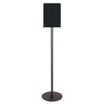 Deflecto Document Holder, 8.5" x 11", Vertical, Freestanding, Black Acrylic (692056)