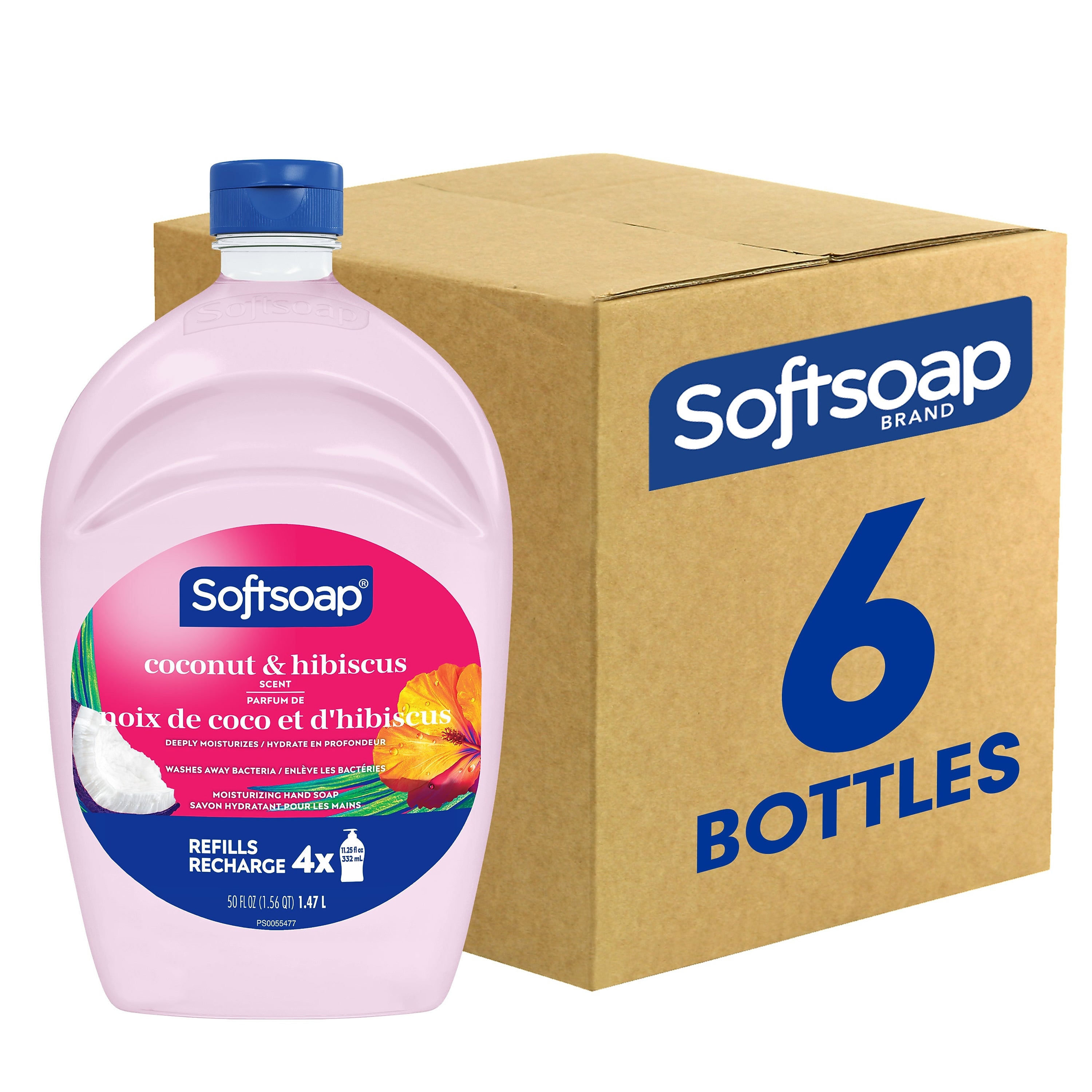 Softsoap Liquid Hand Soap Refill, Coconut & Hibiscus Scent, 6/Carton (US07162ACT)