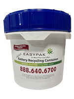 Terracycle Regulated Waste Plastic EasyPak Lead Acid Battery Recycling Container, 2.5 Gallon, White (510-2350)