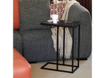Household Essentials Jamestown 10.25"W x 17.75"D Laminate End Table, Black Oak/Black (8113-1)