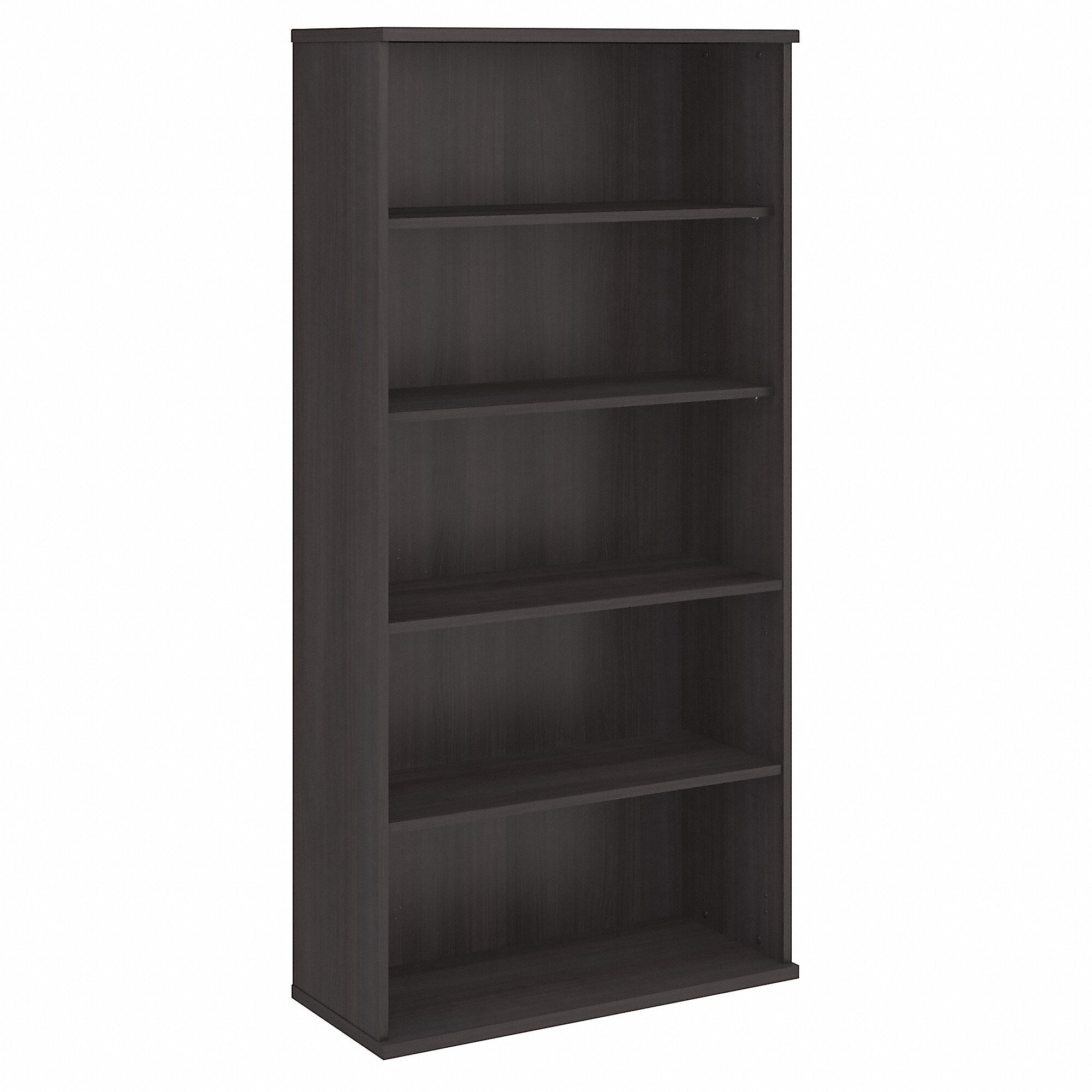 Bush Business Furniture Studio C 73"H 5-Shelf Bookcase with Adjustable Shelves, Storm Gray Laminate (SCB136SG)