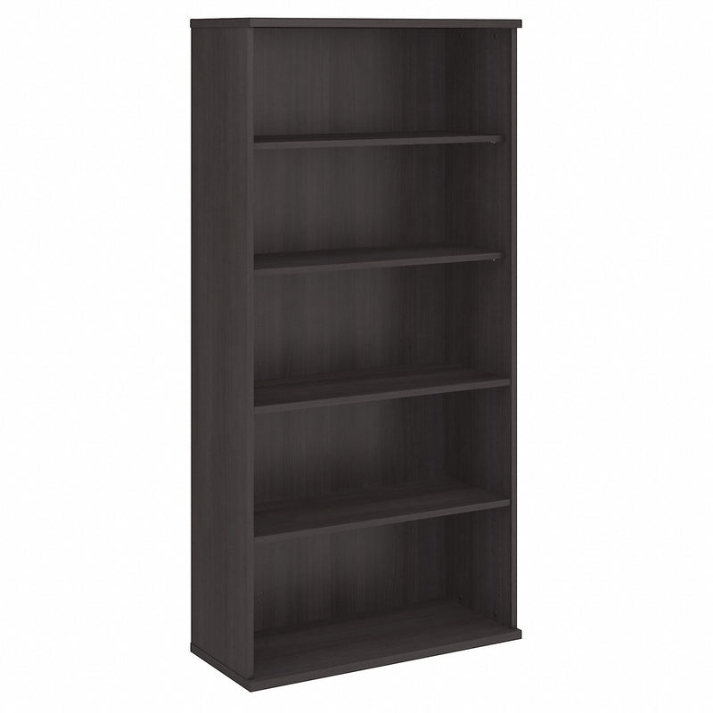 Bush Business Furniture Studio C 73"H 5-Shelf Bookcase with Adjustable Shelves, Storm Gray Laminate (SCB136SG)