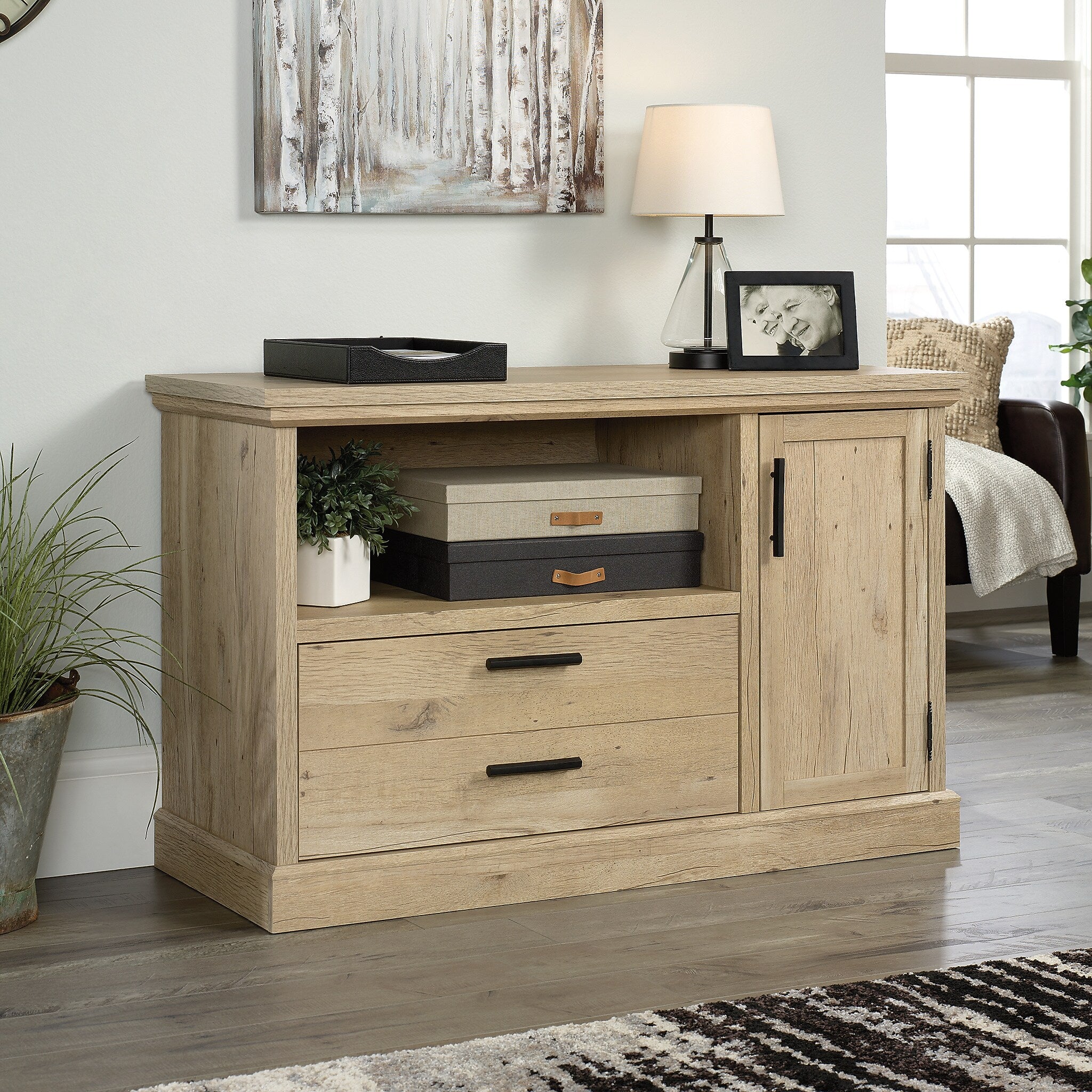 Sauder Aspen Post File Credenza, Letter/Legal Size, Prime Oak (427020)