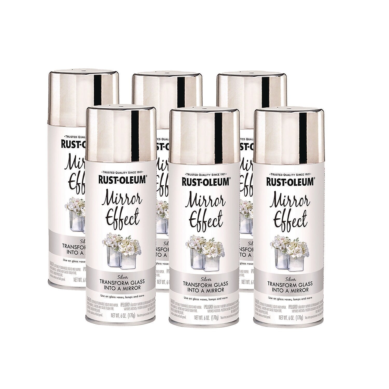 Rust-Oleum Spray Paint, Mirror, 6 oz., 6/Carton (301494)