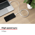 Staples TECH USB-C to USB-A Charging Cable, 3.3 ft., White (ST62316)