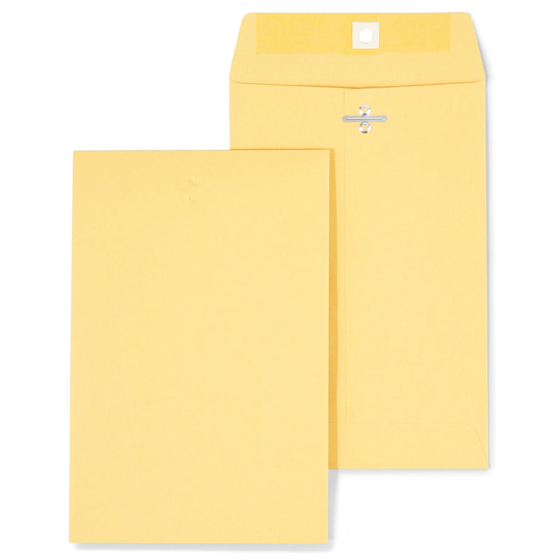 Staples Kraft Clasp & Moistenable Glue Catalog Envelopes, 6" x 9", Brown, 100/Box (ST186999-CC)