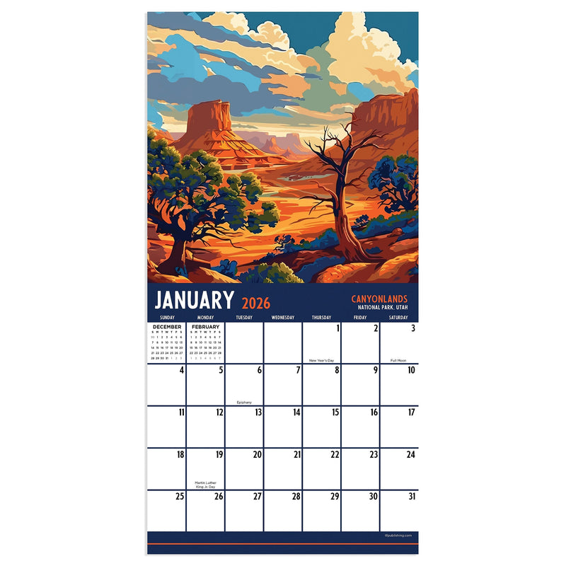 2026 TF Publishing 7" x 7" Monthly Wall Calendar, (26-2113)