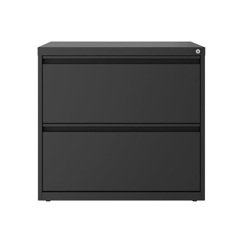 Hirsh Lateral 101 2-Drawer Lateral File Cabinet, Letter/Legal Size, Lockable, 27.75"H x 30"W x 17.63"D, Charcoal (24084)
