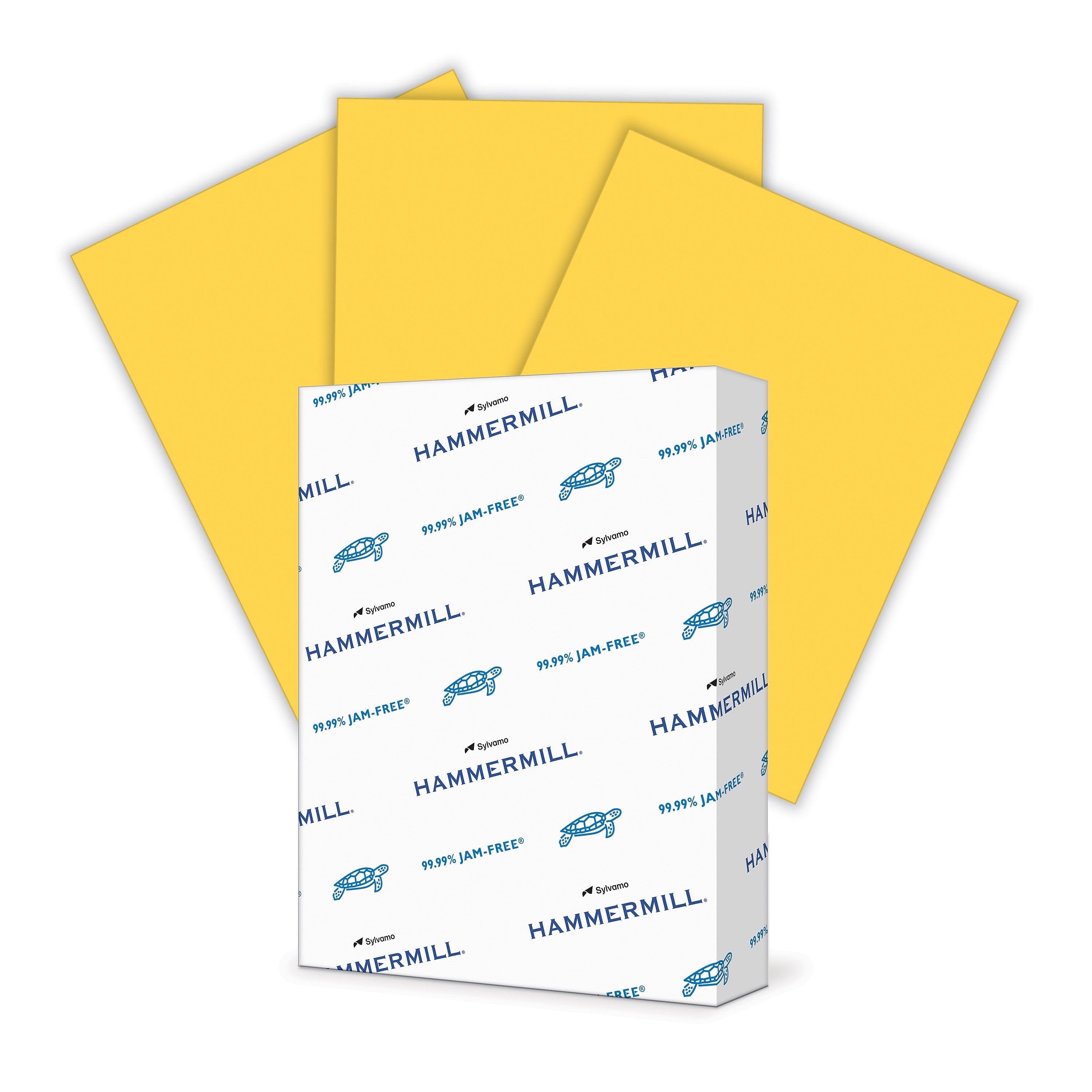 Hammermill Recycled Colors 8.5" x 11" Color Copy Paper, 20 lbs. Goldenrod, 500 Sheets/Ream (103168)