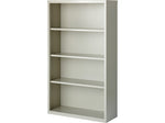 Hirsh HL8000 Series 60"H 4-Shelf Bookcase with Adjustable Shelves, Light Gray Steel (21994)