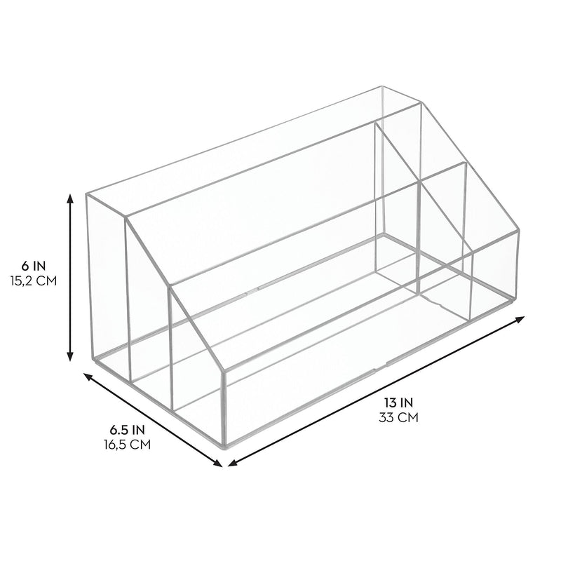 iDESIGN 5-Compartment 2-Piece Plastic Drawer Organizer, Clear, 2 Piece (29107M2)