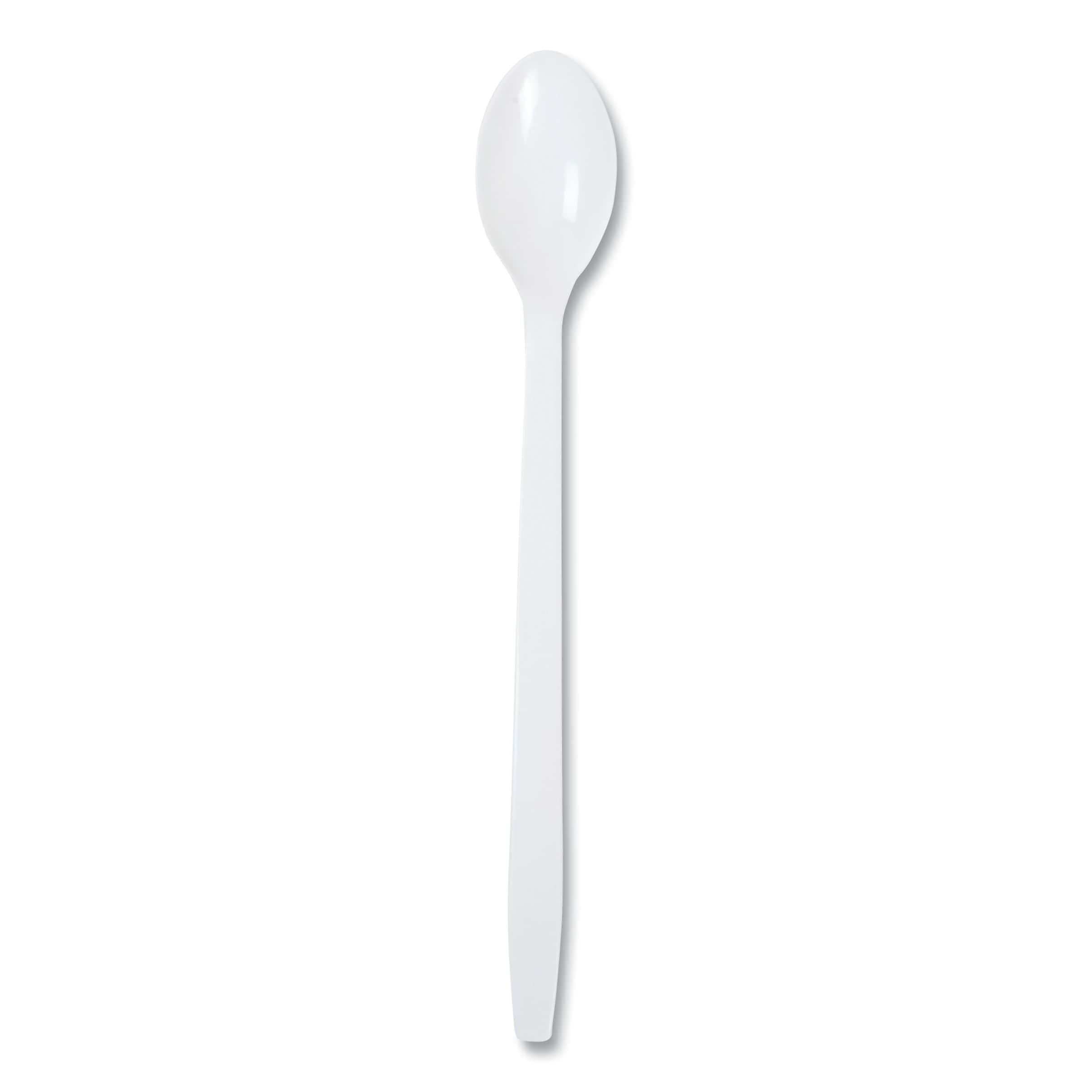 AmerCareRoyal Plastic Tea Spoons, 7.87", White, 1,000/Carton (RPPP2303W)