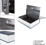 Dictionary Diversion Book Safe With Key Lock, Black
