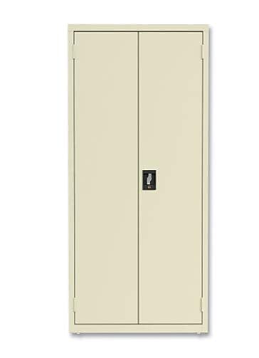 OIF 66"H Steel Storage Cabinet with 3 Shelves, Putty (CM6615PY)