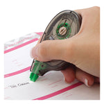 MONO Correction Tape, Non-Refillable, Gray/Clear Applicator, 0.17" x 394", White Tape
