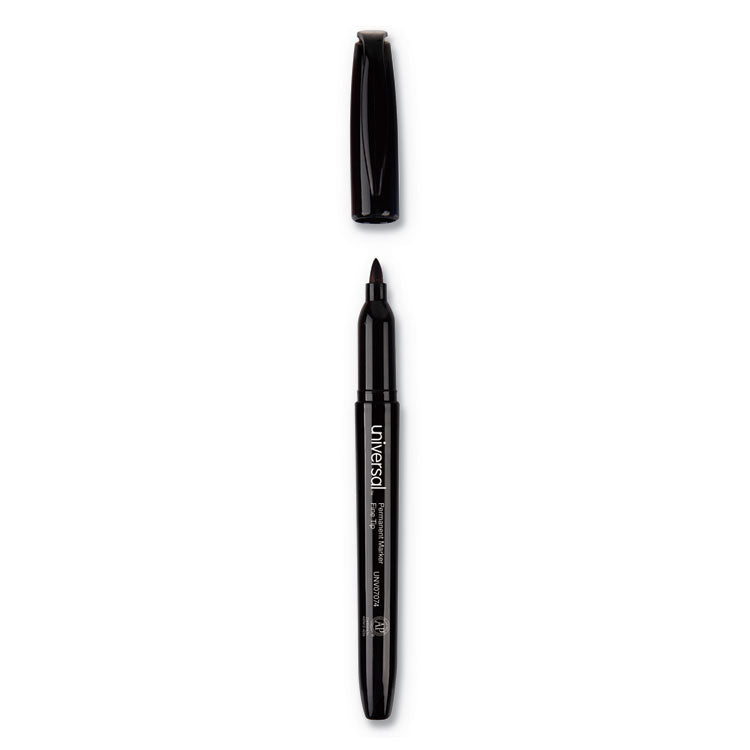 Pen-Style Permanent Marker Value Pack, Fine Bullet Tip, Black, 60/pack